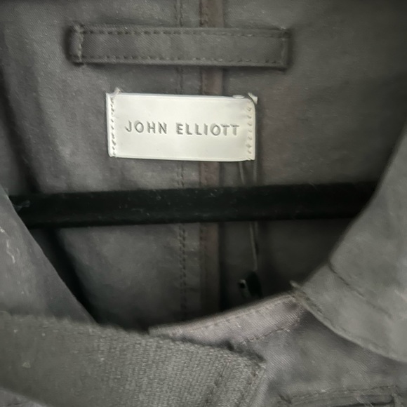 John Elliott Nylon Spring Coat Black Sz Large - Picture 3 of 4